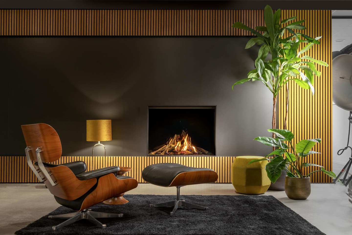 Cheminée gaz Kalfire GI 105/59 F à Aubignan (84810) – design contemporain, flamme ultra-réaliste avec Natural Spark Generator et installation sur mesure par Flamme Concept.