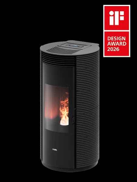Poêle à granulés Cadel Spin Plus 9 PS Autoclean en finition noire