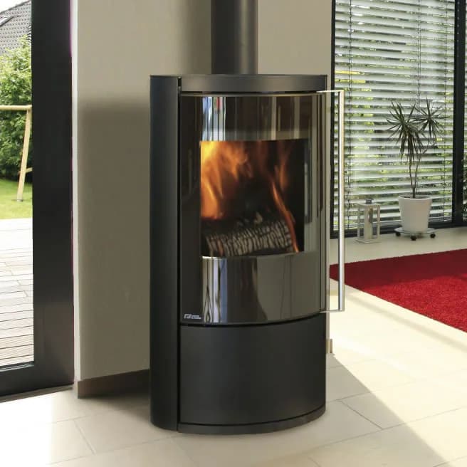 Fonte Flamme Mesa porte verre sérigraphié, vue principale, visuel fabricant
