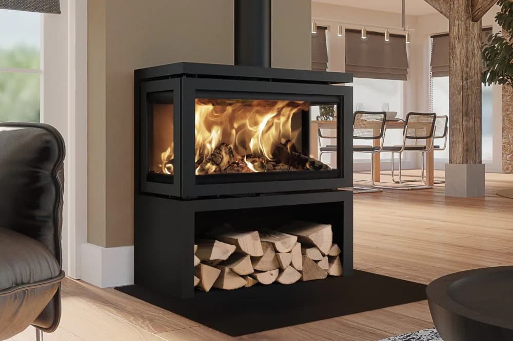 Fonte Flamme Poêles à bois Vidar Triple Large-Store, vue principale, visuel fabricant